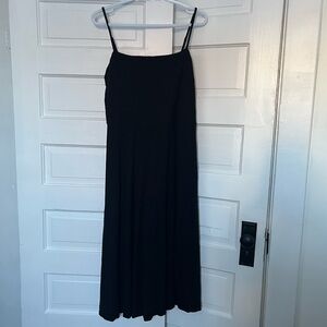 GAP Black Spaghetti Strap swing dress basic ribbed dress size XL